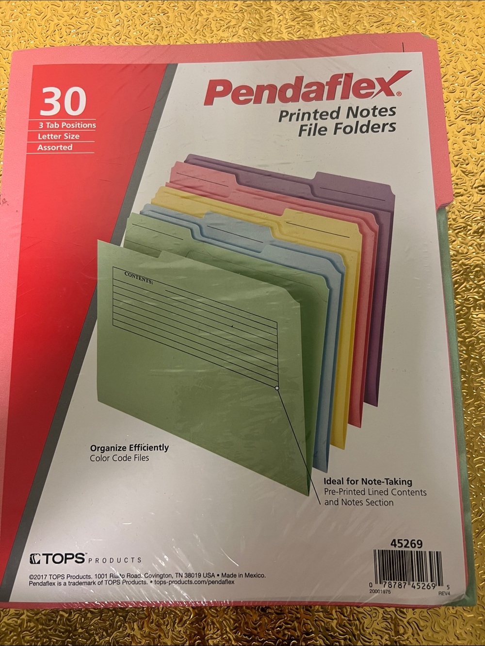 PENDAFLEX PRINTED NOTES FILE FOLDERS